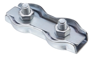 Зажим для стальных канатов двойной DUPLEX 8 оцинк.