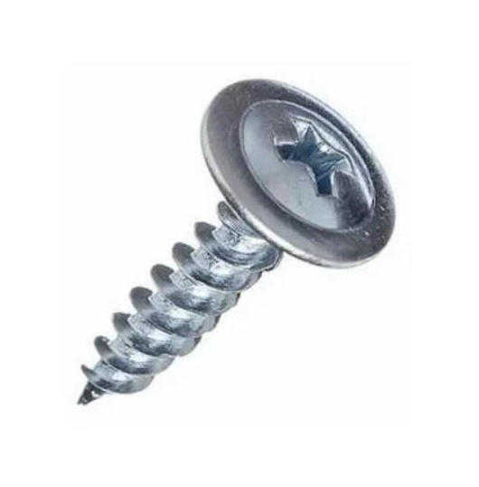 Саморез с прессшайбой 4.2х76 острый оцинк.