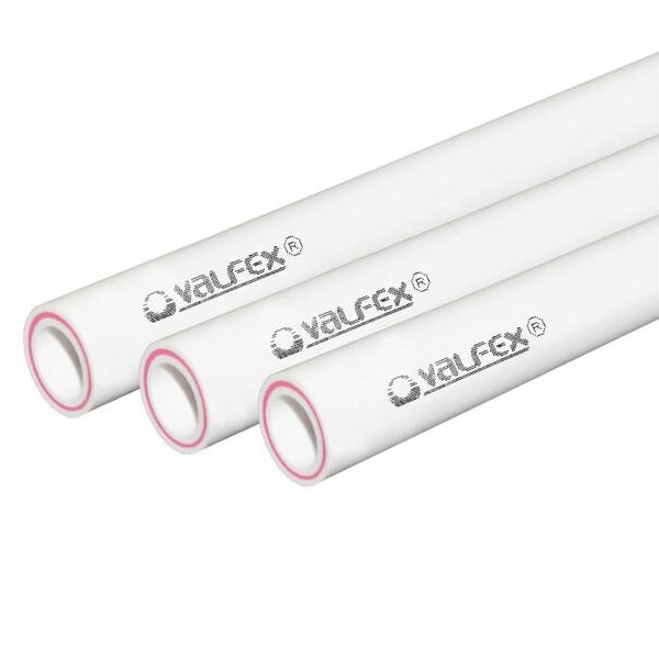 Труба PP-R белая арм стекловолокном Дн 20х2,8 Ру20 SDR7,4 Т<90С L=2м VALFEX 101050202