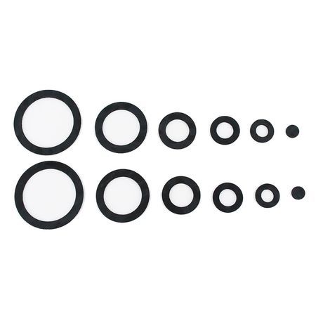 Набор прокладок резина ТМКЩ Сантехник №3 (1/2", 3/4", 1", 1 1/2", 1 1/4" по 2шт) Симтек 3-0003