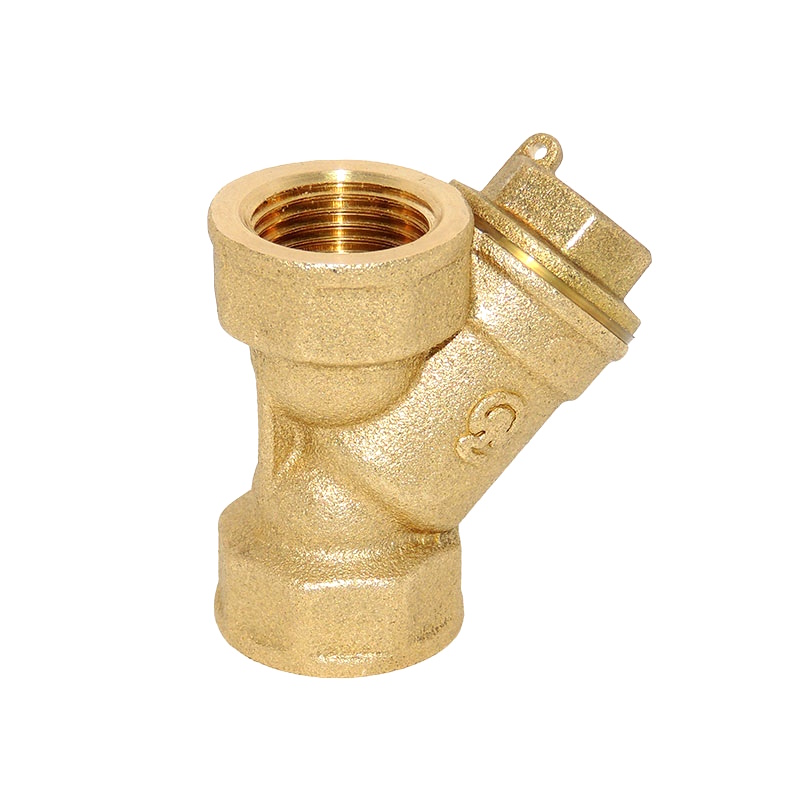 Фильтр сетчатый Y-обр латунь Ду 40 Ру16 G1 1/2" ВР ФСО со сливной пробкой Цветлит ZW40016, DN 40