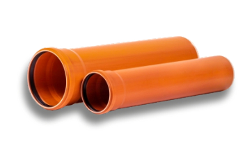 Труба НПВХ с раструбом коричневая Дн 160х4,0 б/нап L=1,0м в/к SN4 Хемкор 1491063