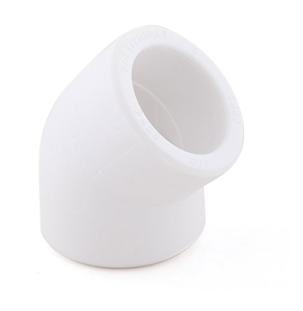 Угольник PP-R белый внутренняя пайка Дн 25x45гр RTP (РосТурПласт) 10825