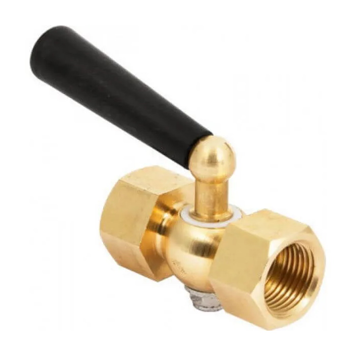 Кран для манометра 3-ходовой латунь Ду 15 Ру25 ВР G1/2" с рукояткой без фланца Росма 6160, DN 15, 1/2 дюйма
