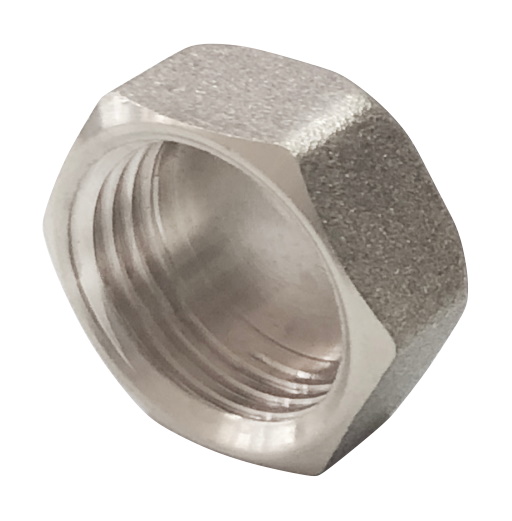 Заглушка латунь никель Ду 20 (3/4") ВР Valfex VF.590.N.034, DN 20, 3/4 дюйма