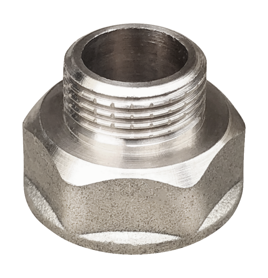 Переход латунь никель Ду 20х15 (3/4"х1/2") ВР/НР Valfex VF.592.N.034.012, DN 20, 3/4 дюйма