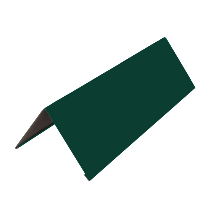 Конек плоский с подгибом  0,45х150х150х2000 RAL 6005 зеленый мох