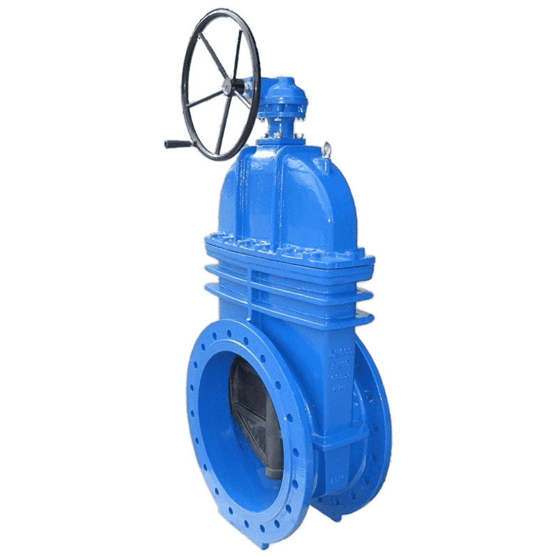 Задвижка чугунная тип МЗВ 30ч539р Ду600 Ру10 с редуктором 120C открытая гайка, DN 600