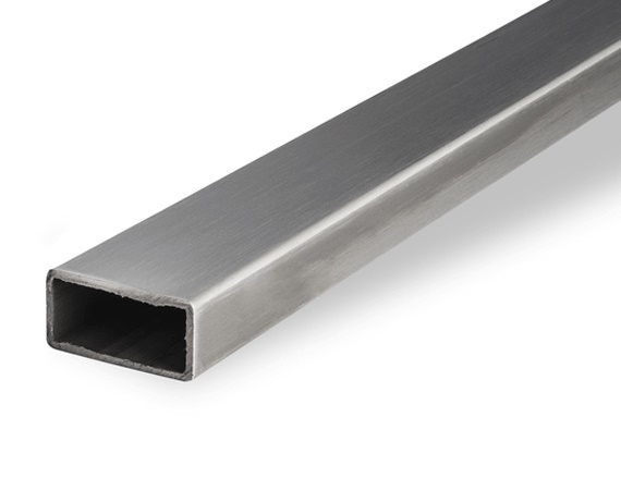 Трубы нержавеющие электросварные ЭСВ прямоугольные 60х30х2 шлиф имп ASTM A554, длина 6 м, марка AISI 304 (08Х18Н10)