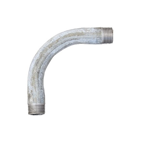Отвод стальной гнутый двухрезьбовой оцинк Ду20 (Дн26,8х2,8) из труб по ГОСТ 3262-75, DN 20, 3/4 дюйма