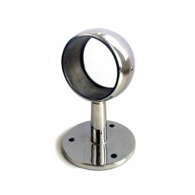 Пристенное крепление шаровидное сквозное AISI 304 38 (зеркало)