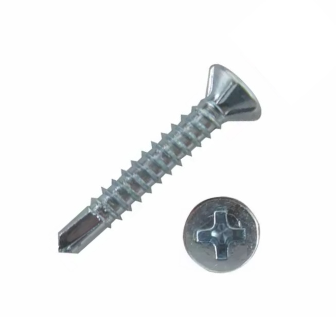 Саморез оконный 3.9х38 сверло белый цинк