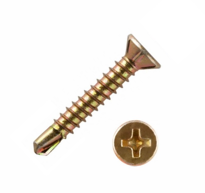 Саморез оконный 3.9х35 сверло жёлтый цинк