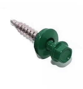 Саморез кровельный 4.8х35 RAL 6029 по дереву