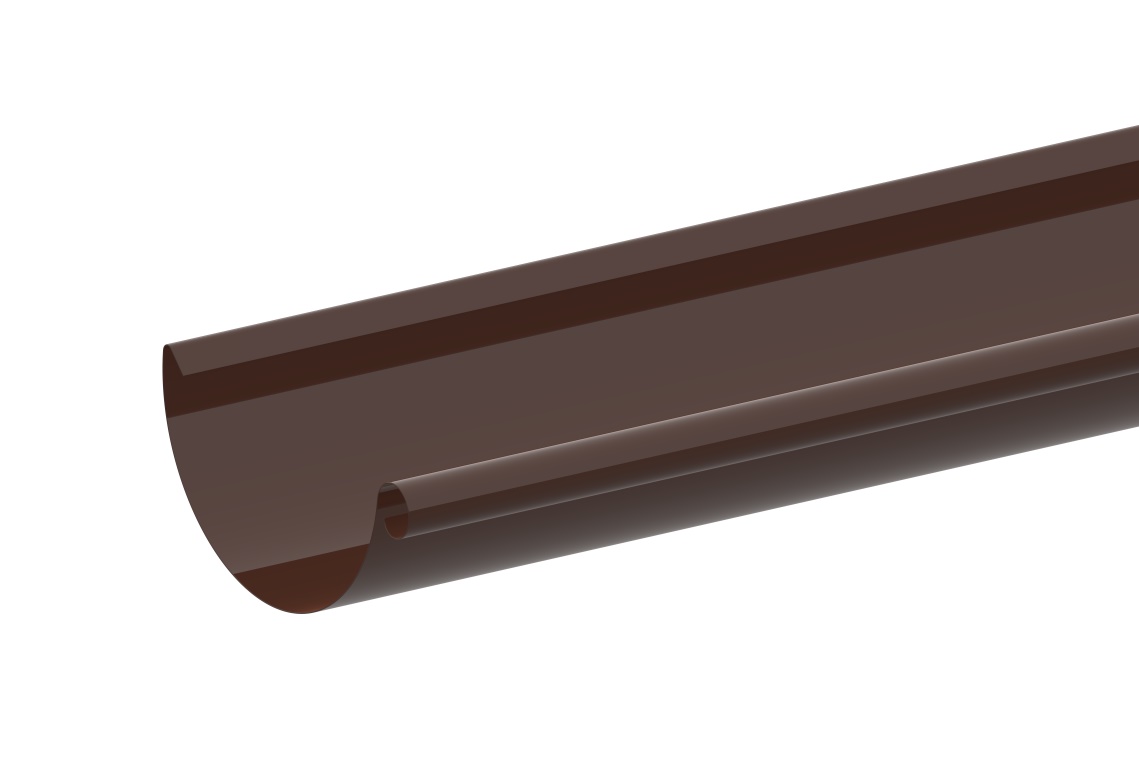 125/100 Желоб водосточный полукруглый 3000мм RAL8017