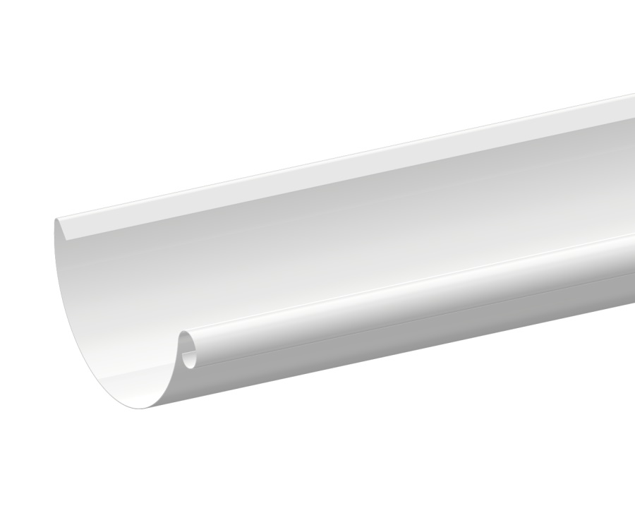 125/100 Желоб водосточный полукруглый 3000мм RAL9003